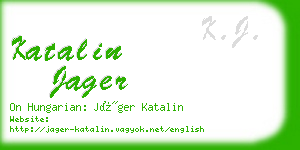 katalin jager business card